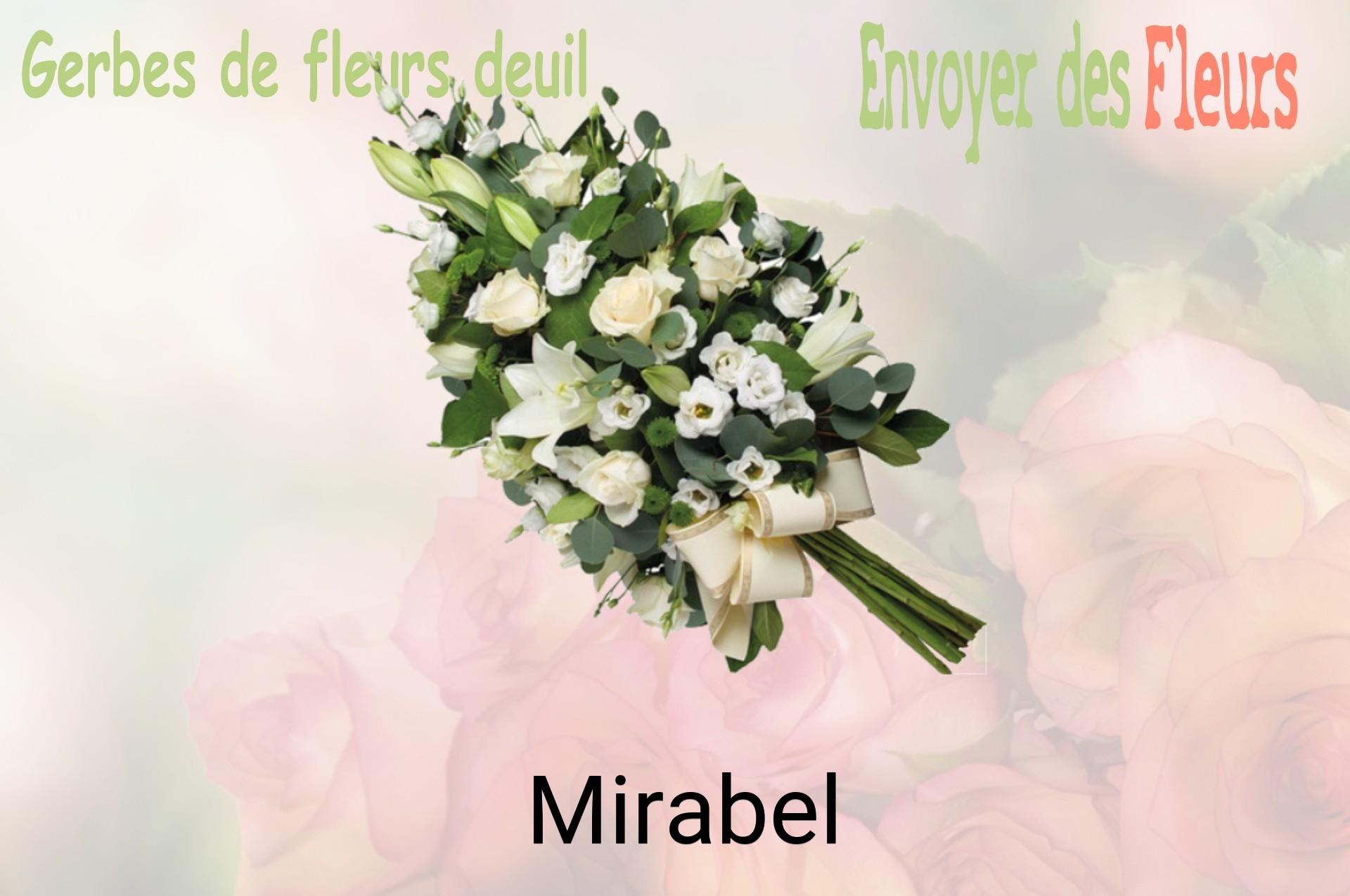 Gerbe de fleurs de deuil livrée à Mirabel